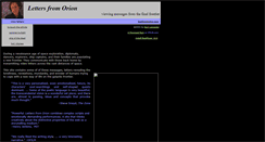Desktop Screenshot of lettersfromorion.com
