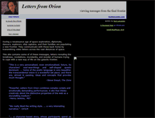 Tablet Screenshot of lettersfromorion.com